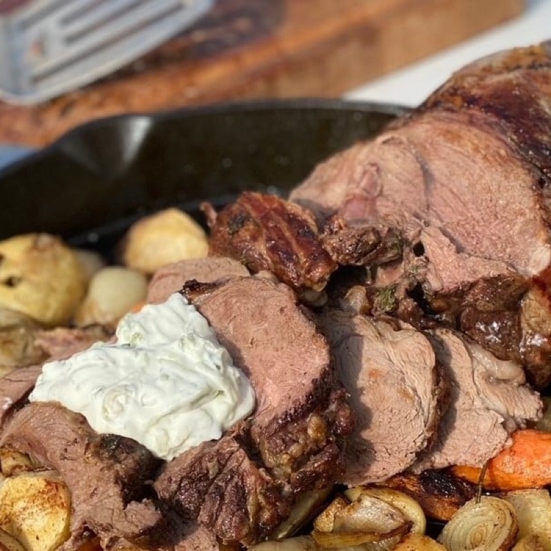 Helstegt grønlandsk lammekølle