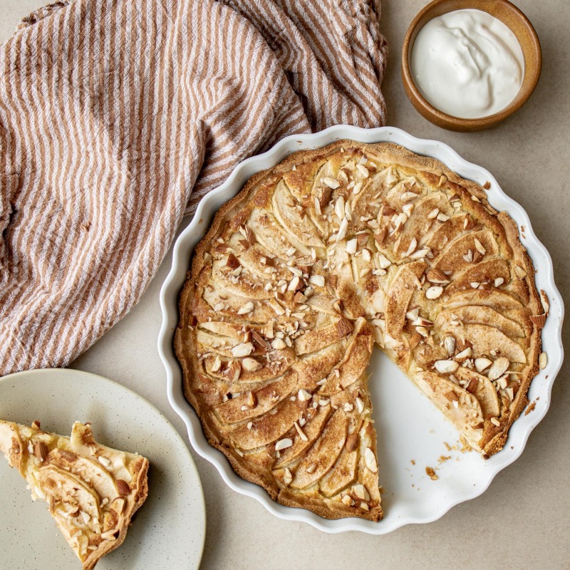 Æbletærte med vaniljecreme